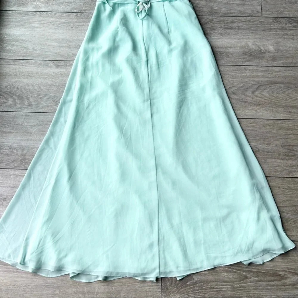 Bill Levkoff Chiffon Strapless Sweetheart NecklinePleated Bodice Maxi Dress - Picture 14 of 14